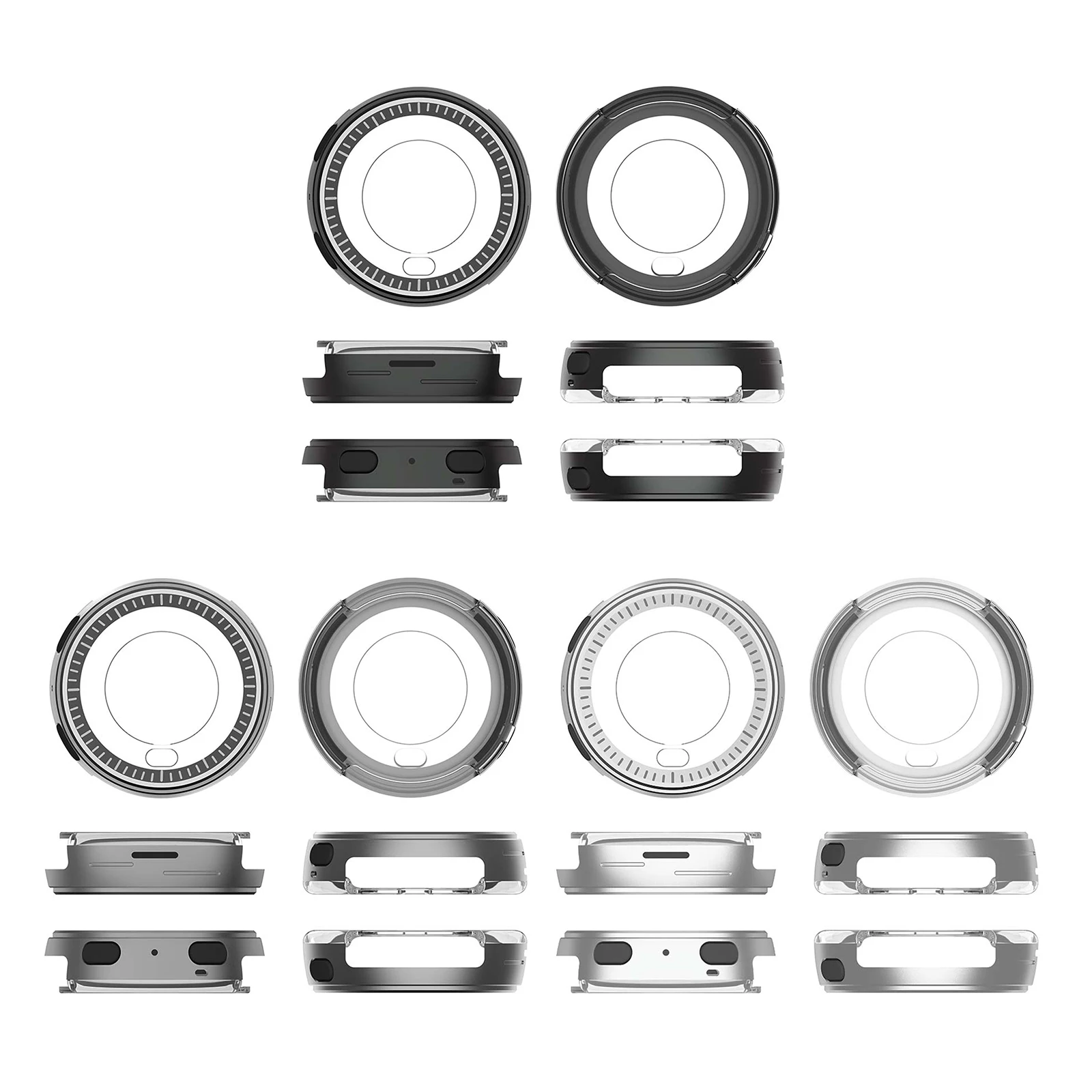 Smartwatch Metal Case Precise Cutout Hard Shell Anti-Scratch Replacement Metal Watch Bezel for Daily & Sports Use