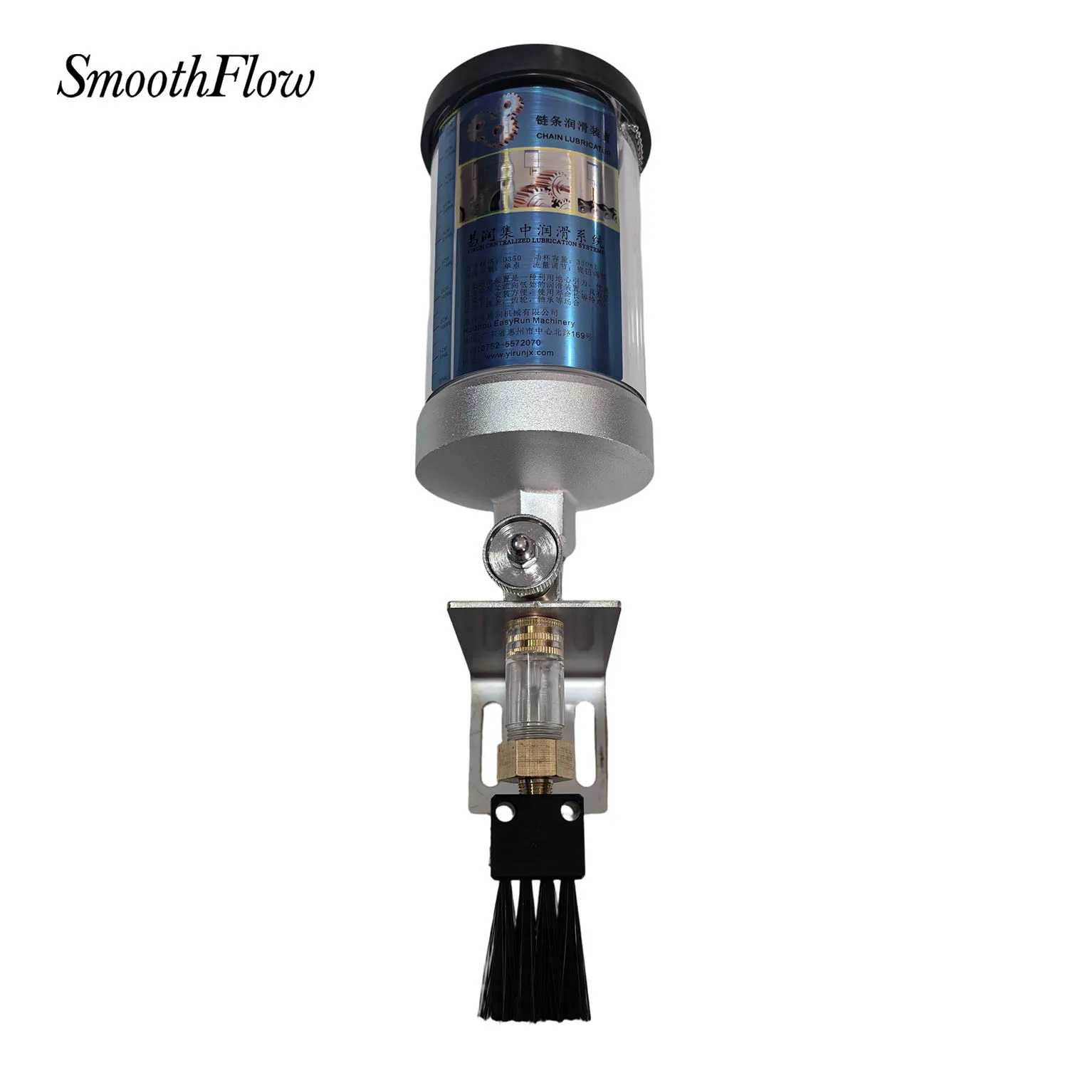 

350ml Drip Feed Oiler Kit with 25mm Brush Stainless Steel L Bracket Sight Glass for CNC Machine Lubrication