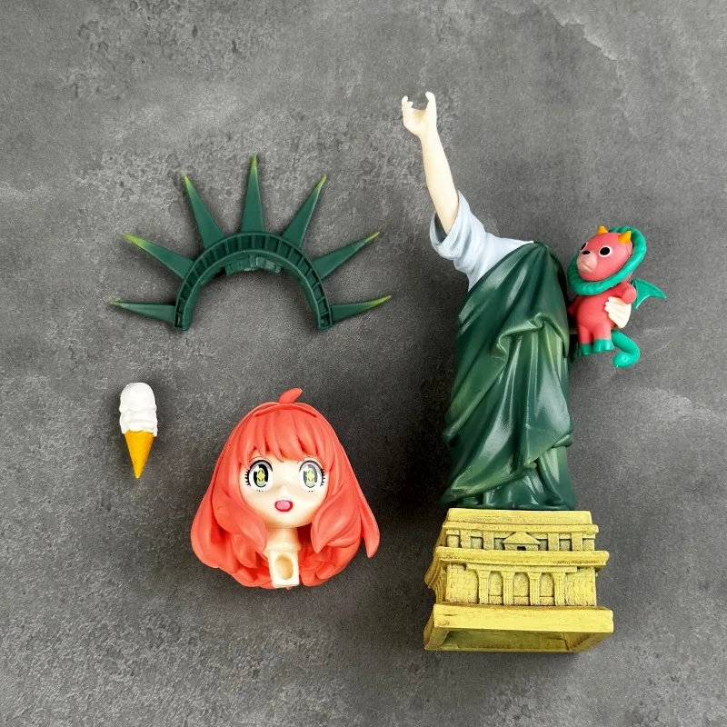 19cm Anime SPYxFAMILY Figures Lady Liberty Anya Forger Action Figure Pvc Model Statue Cute Collection Model Decoration Toys Gift