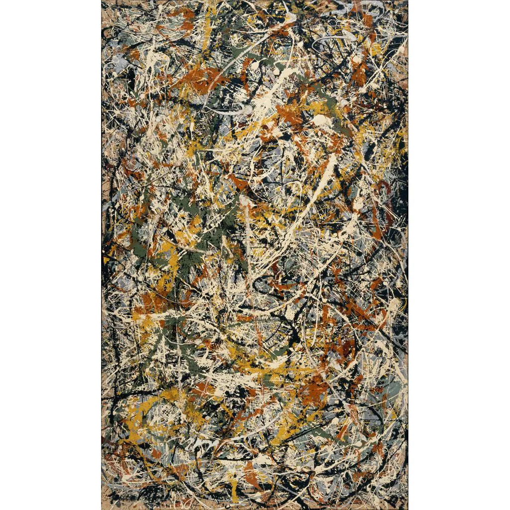 Number 3 by Jackson Pollock,Hand painted abstrace painting on linen canvas Room decoration Wall art canvas painting large size