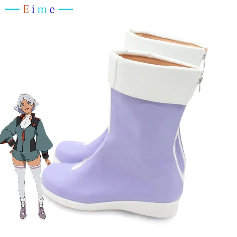 Anime la strega di Mercury Cecilia Dort Scarpe cosplay Stivali di carnevale di Halloween Cosplay Prop Scarpe in pelle PU su misura