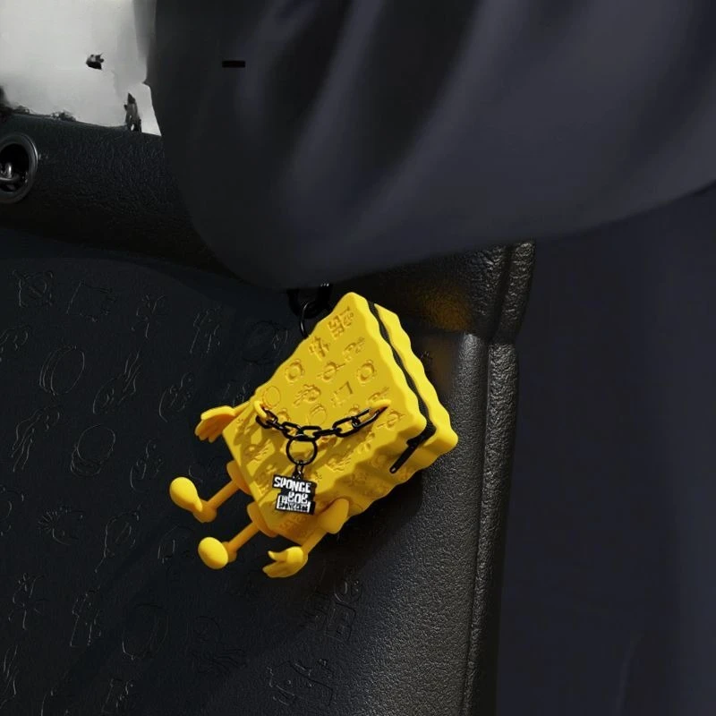 

Cartoon Anime Black Gold Bag School Bag Pendant Cute Mini Storage Bag, Trendy Toy Anti-Fall Earphone Bag Fashion Coin Purse