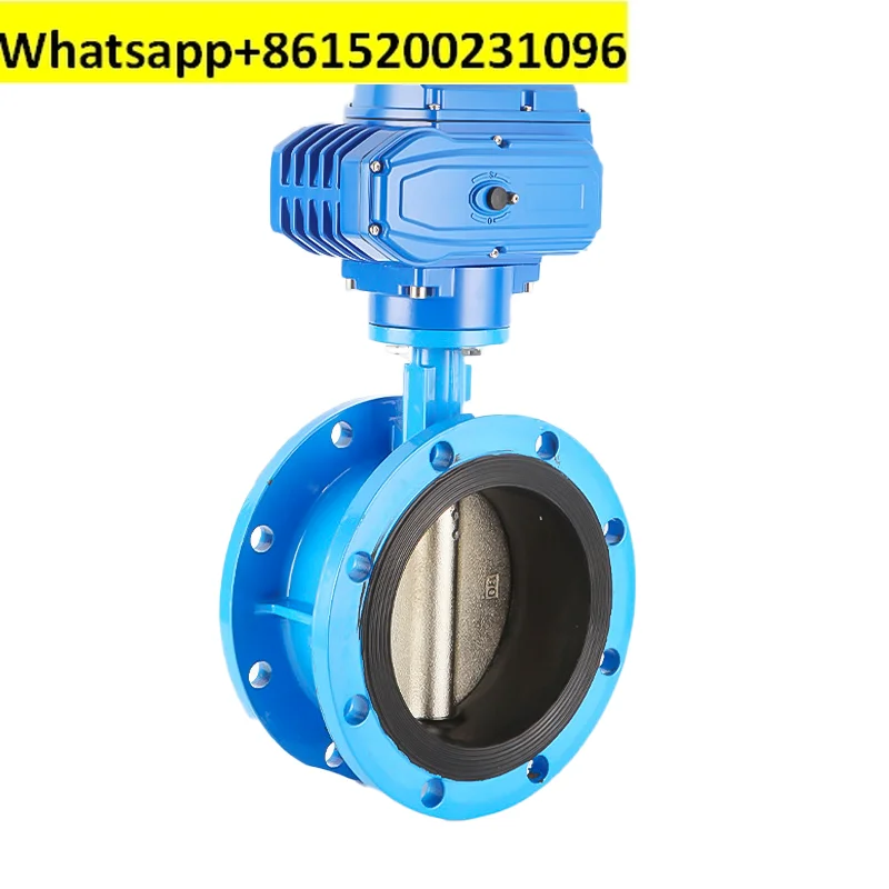 Electric butterfly valve 12 inch 10 inch carbon steel double flange marine valve DN100