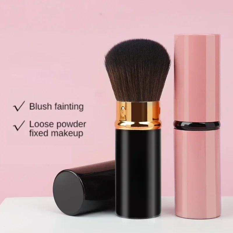 1 Pcs Retractable Makeup Brushes Powder Foundation Blending Blush Brush Make Up Cosmetics Brushes Female Metal Handle Brush