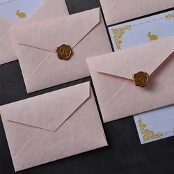 20pcs Envelopes for Invitations Pink Postcards Gift Message Wedding Card 250g Paper Business Letters Stationery Storage Bag