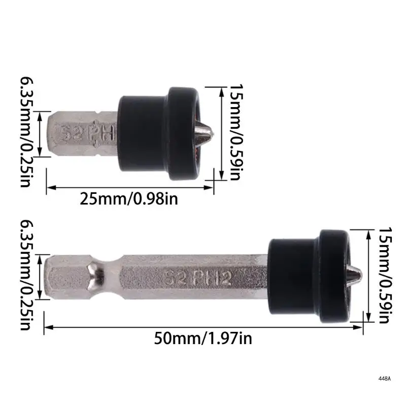 25 ミリメートル 50 ミリメートル PH2 六角ドライバービットセット乾式壁ネジビット磁気ビットホルダー