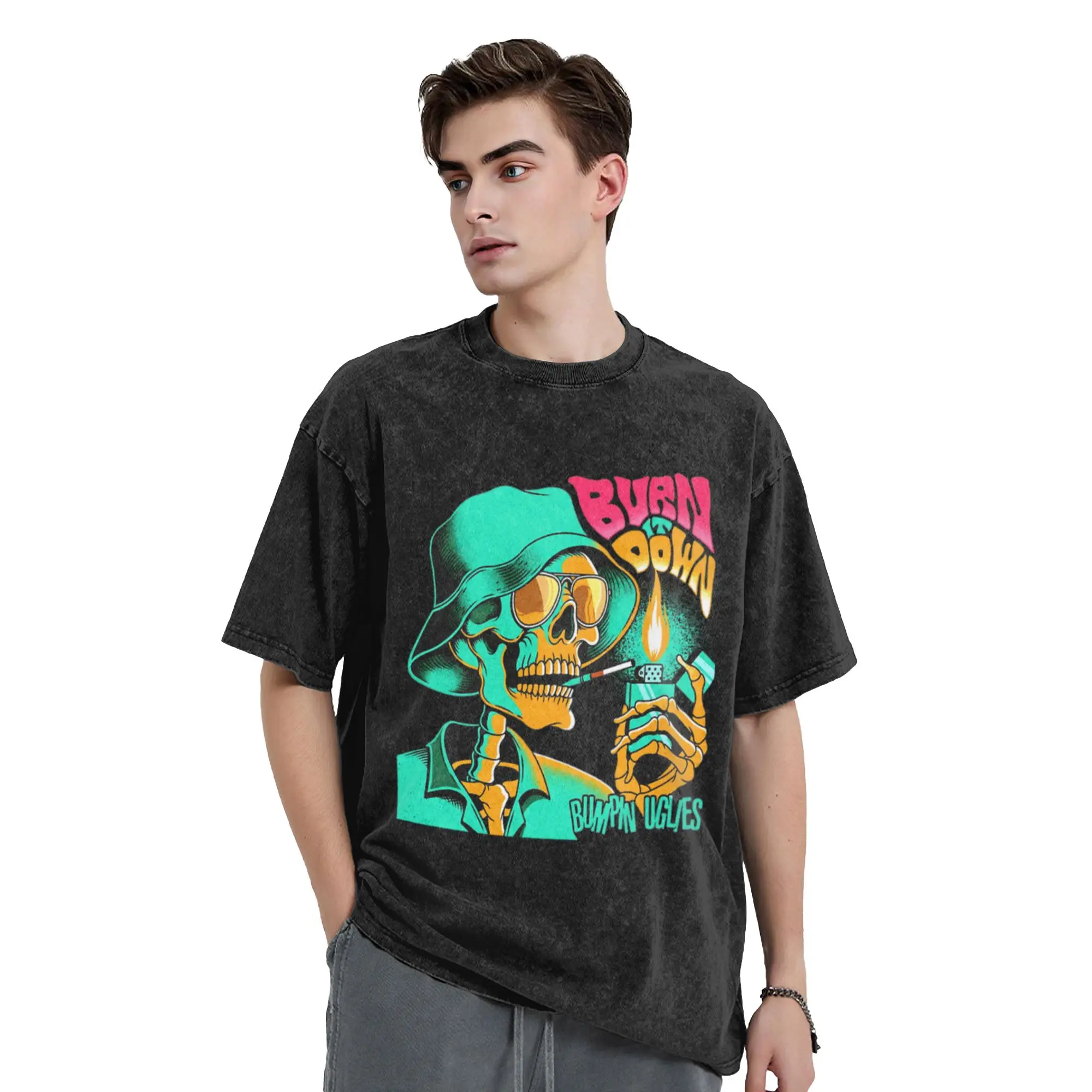 Vector Style Garage Punk Music Classic Chic A Vintage Oversized Cotton Unisex T-Shirts