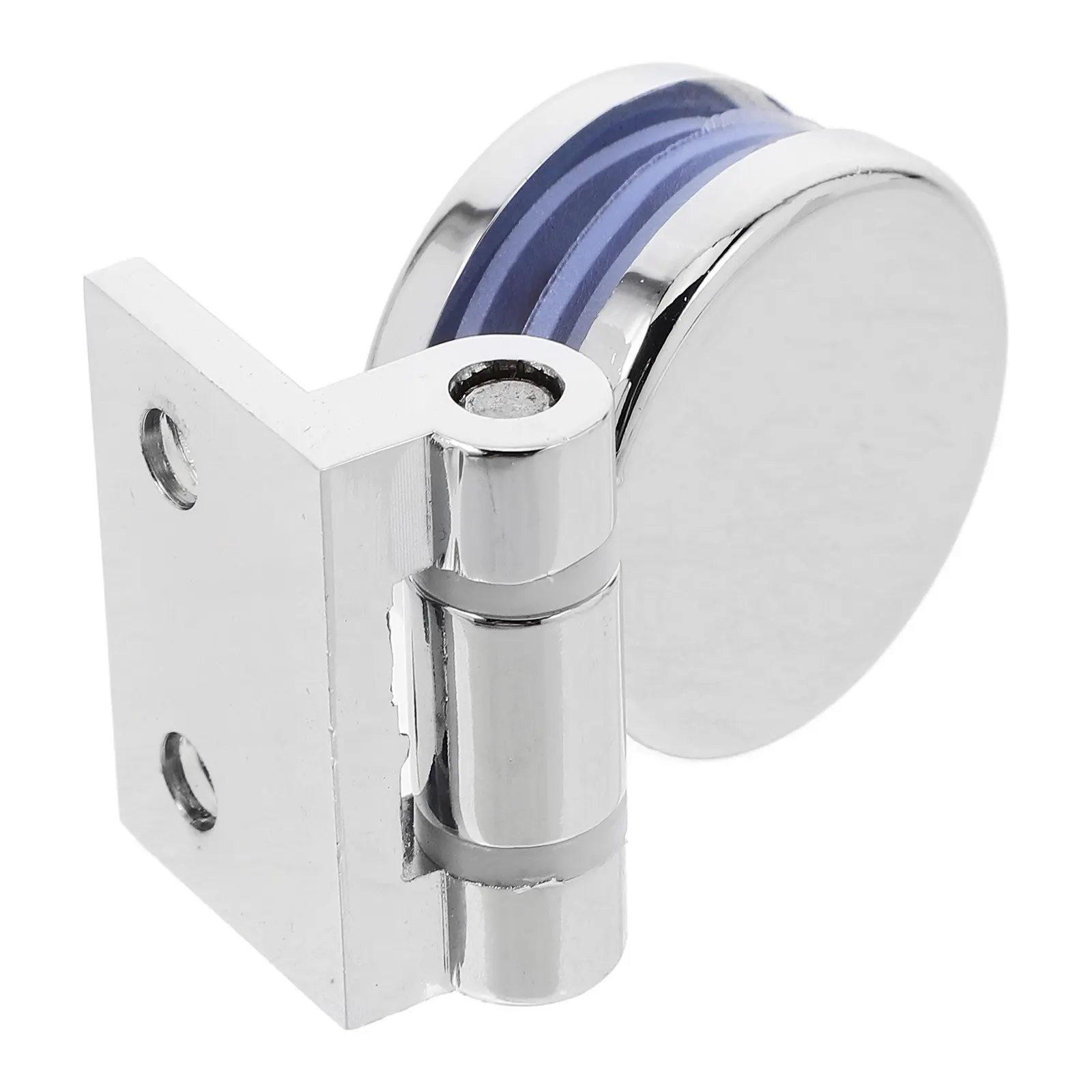 Glass Door 180-Degree Heavy Duty Metal Frameless Hinge For Bathroom Shower Kitchen Cabinet Round Fastening Hinge