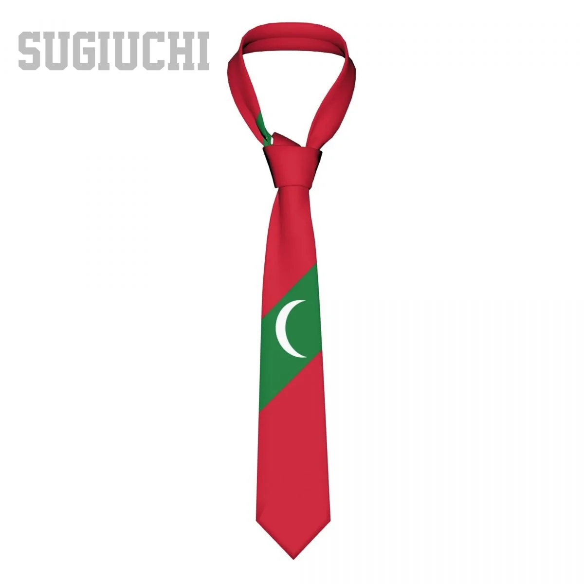 

Флаг Мальдивы, эмблема, мужские и женские галстуки, повседневные клетчатые галстуки, костюмы, тонкий свадебный деловой галстук Gravatas