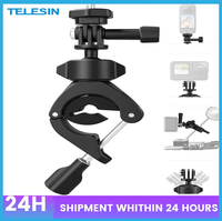TELESIN Bicycle Motorcycle Handlebar Mount for Insta360 X5/X4 AIR/X4 ace pro 2/DJI OSMO Action 6/5PRO/4/3/Osmo nano/GoPro phones