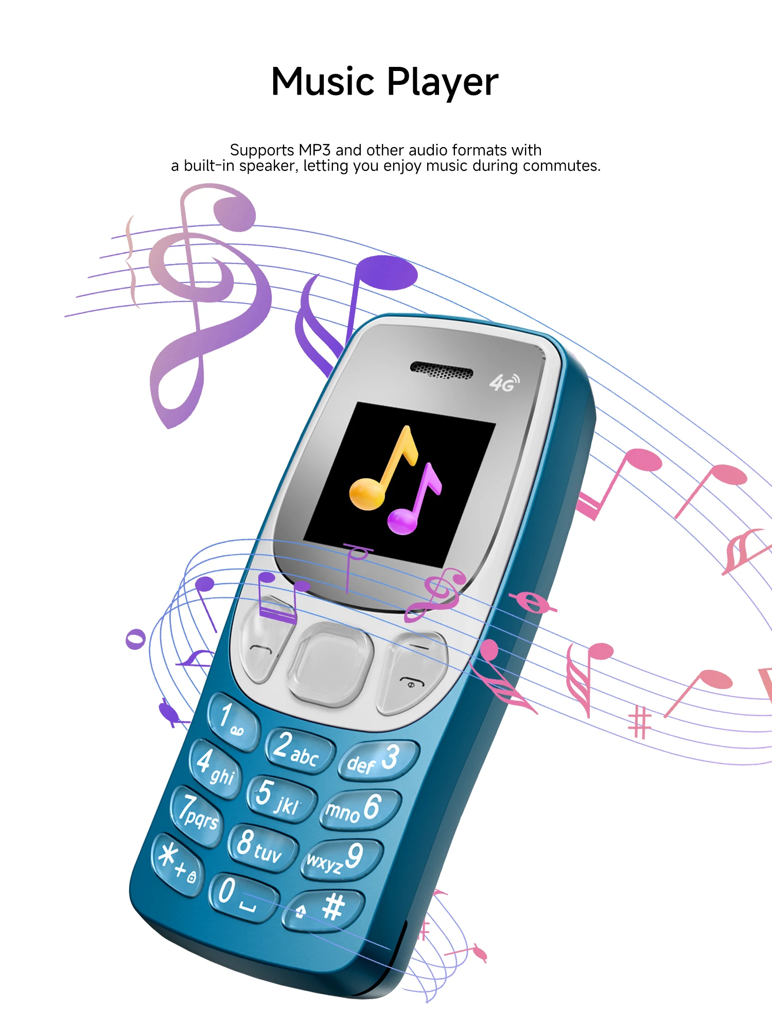 SERVO BM80 4G LTE Super Small Button Mobile Phone Dual SIM Standby Speed Dial Call Recording Alarm Clock Mini Backup Cellphones