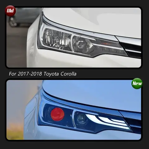 Car For Toyota Corolla Headlight 2017-2018 Modified to New DRL Dynamic Turn Signal LED Headlight Auto Accessories