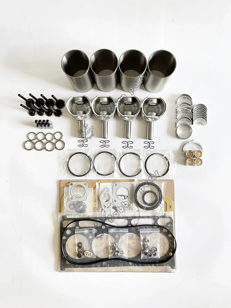 

V1302 Overhaul Rebuild Kit With Full Gasket Set Liners Pistons Rings Main & Rod Bearings Valves For Kubota Engine Parts