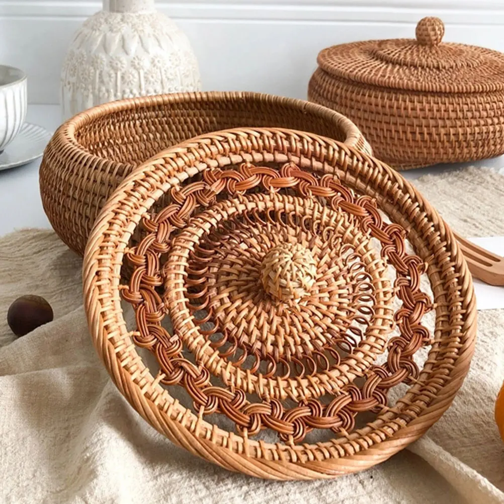 

Коробка для конфет, небольшой держатель, плетеная корзина с крышкой, корзины из морских водорослей, крышка для хранения десертов