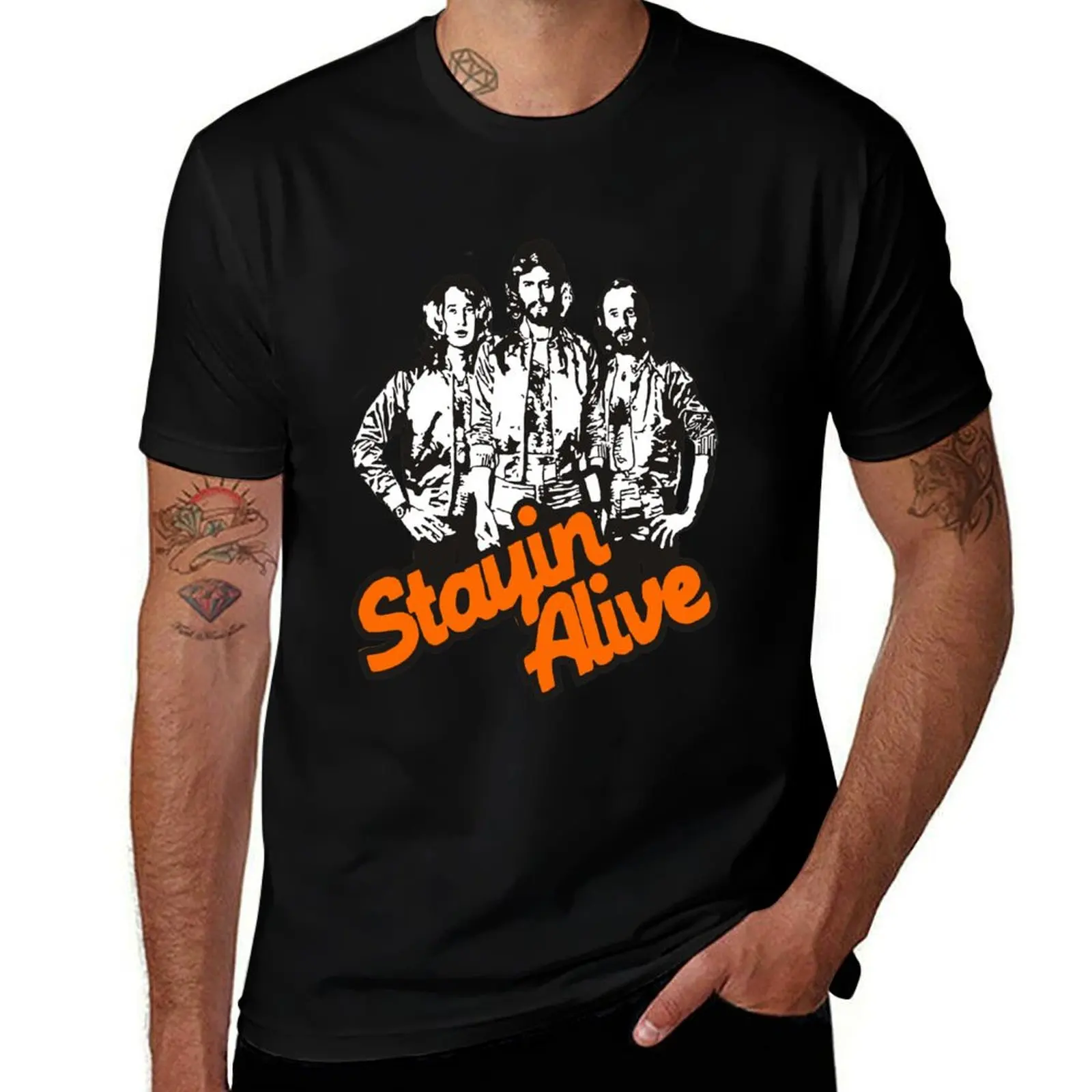 

This awesome Bee Gees Stay in Alive T-Shirt g man t shirts for men cotton t shirt man cotton t shirts high quality T-shirt