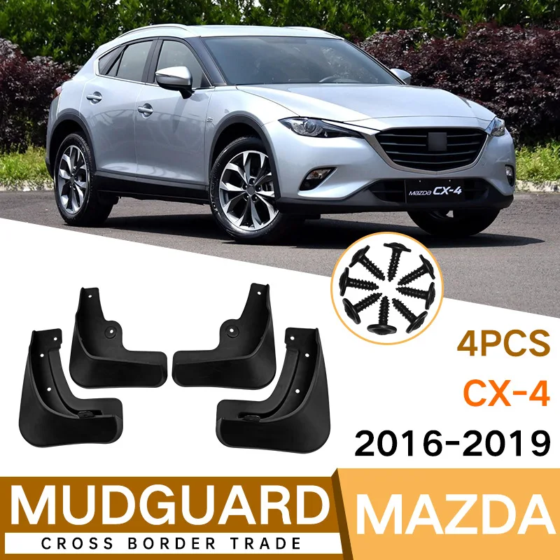 

For Mazda CX-4 2016-2019 black car mudguard Reduce dust Resist tire dirt car accessories tools