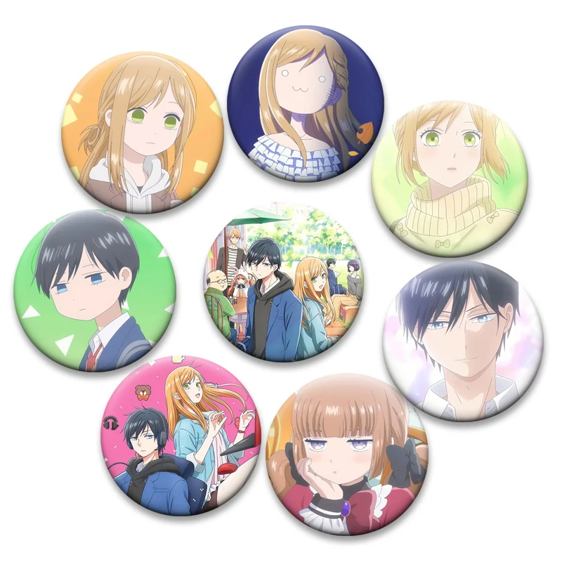 My Love Story with Yamada Kun At Lv999 Anime Brooches Akane Kinoshita,Akito Yamada Pins Bag Decor Cartoon Badge Jewelry Gifts