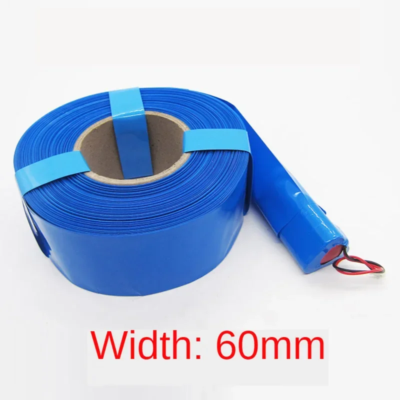 1m18650 21700 26650 32650 Lithium Battery PVC Shrinkable Tubing PVC Heat Shrink Tube 21700 Li-ion Wrap Cover Insulation Sheath