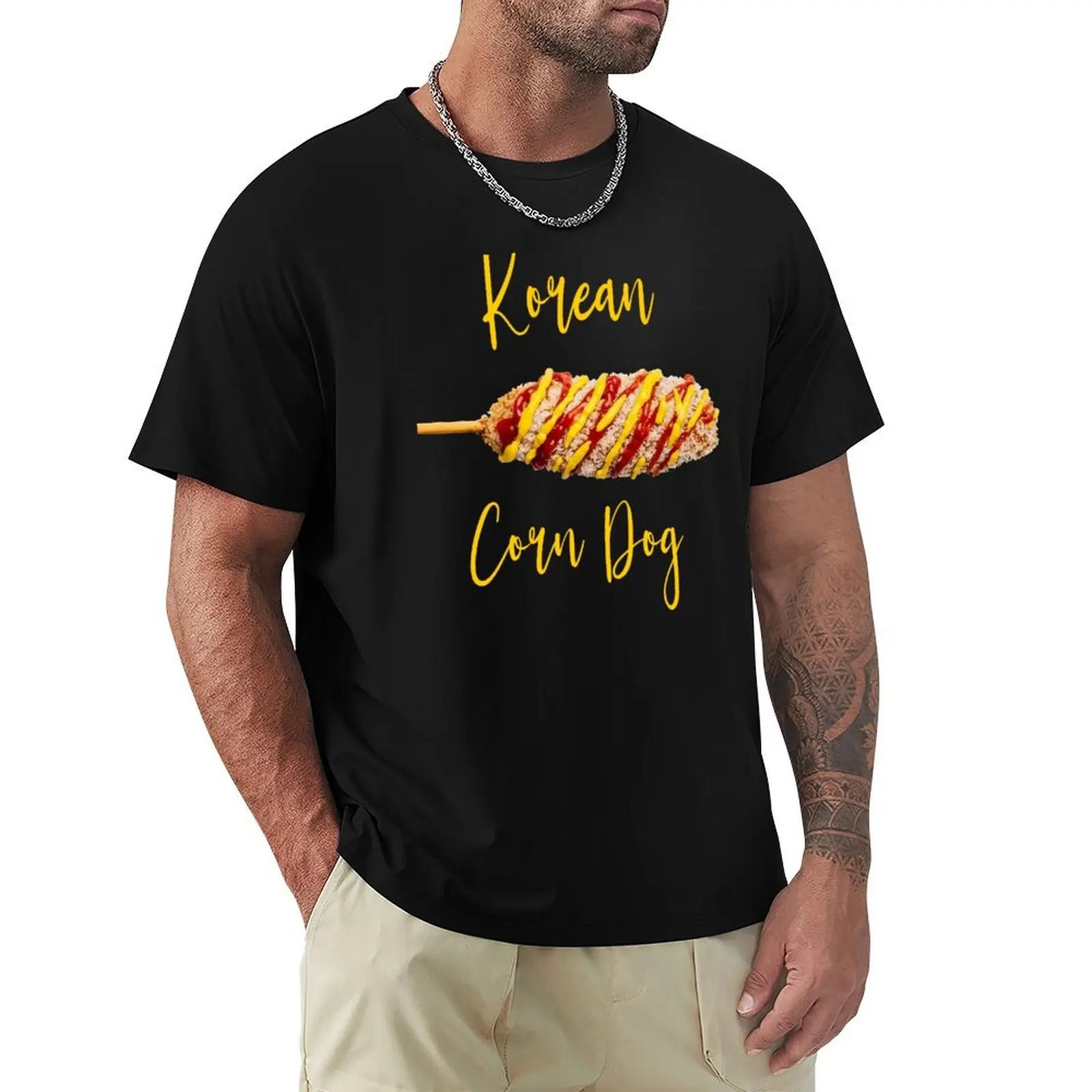 Korean Corn Dog Design for Korean Street Food Lovers T-Shirt for a boy tees summer tops heavy weight t shirts for men