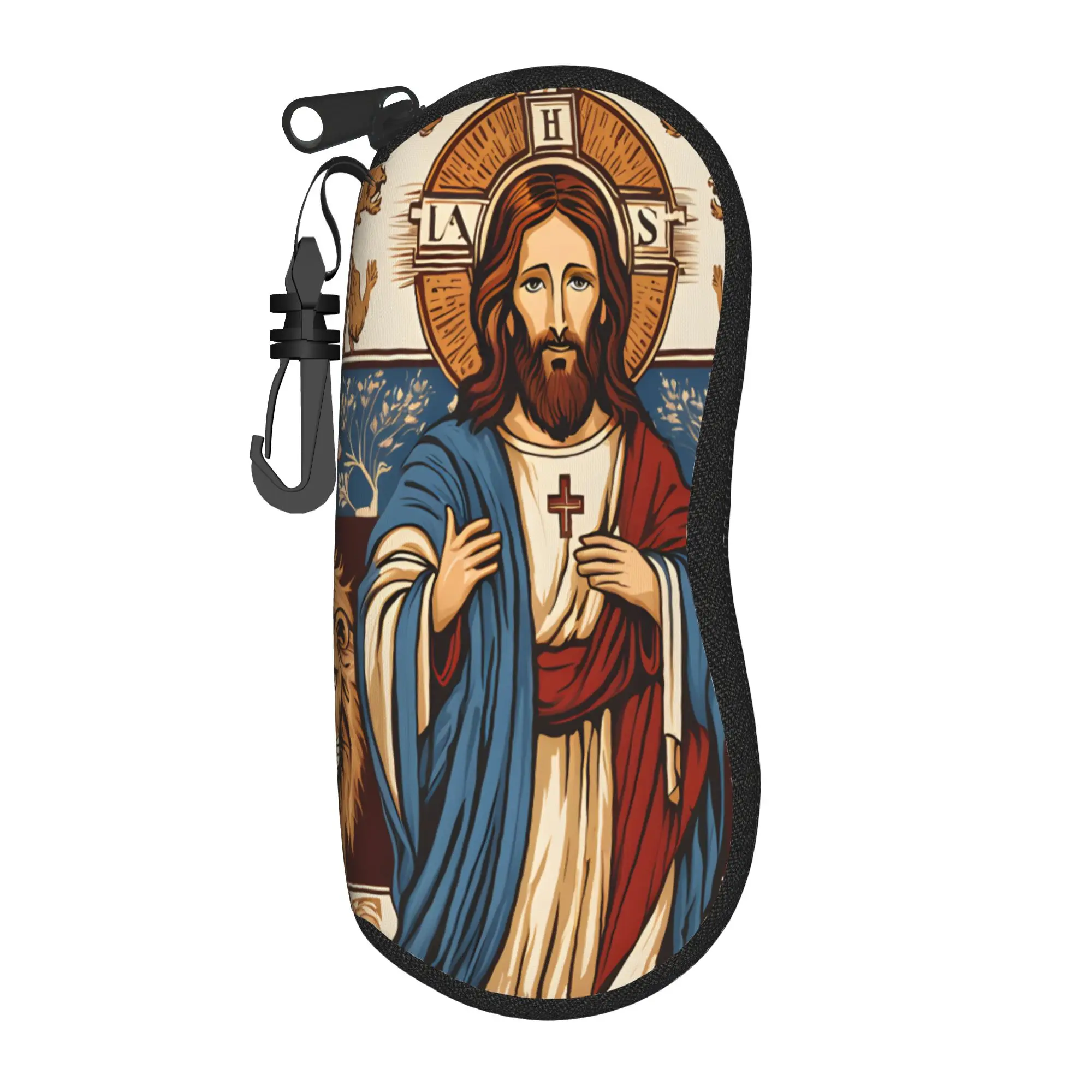 Lion of Judah Cross Jesus Christ Glasses Case Unisex Convenient Accessories  Glasses Box Vintage Eyewear Container