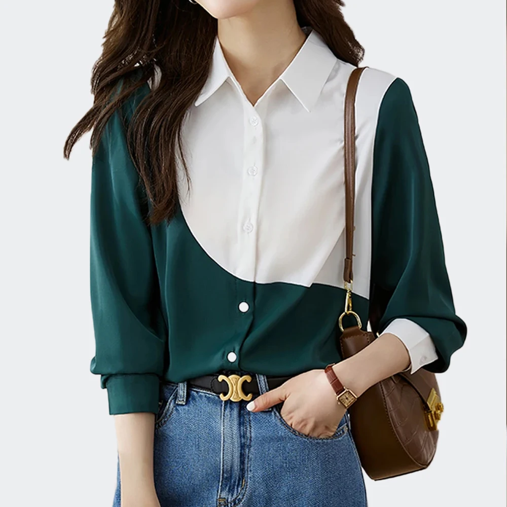 Women\'s Shirt Long Sleeve Fashion Woman Blouse 2024  Casual Female Chiffon Shirts and Blouse Basic Ladies Tops OL Women Clothing