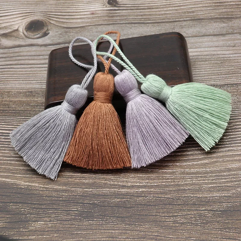 2/5Pcs Tassel Bookmarks pendant Charms Crafts Pure cotton Tassels Brush For DIY Jewelry Making Accessories Embellish curtain