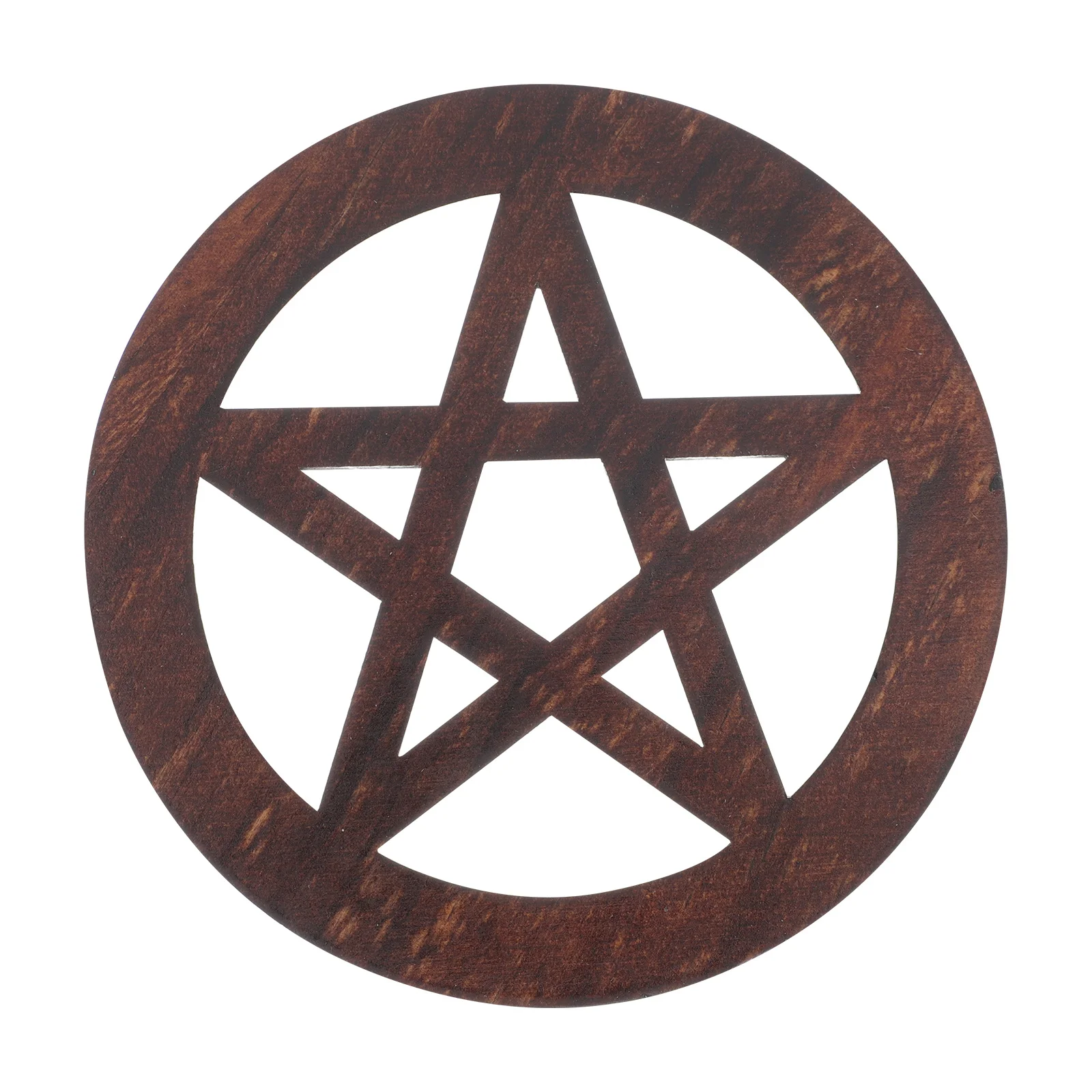 

Wooden Pentacle Altar Tile Handmade Natural Wood Decoration for Religious Rites Home Altar Yoga Meditation Space Decor