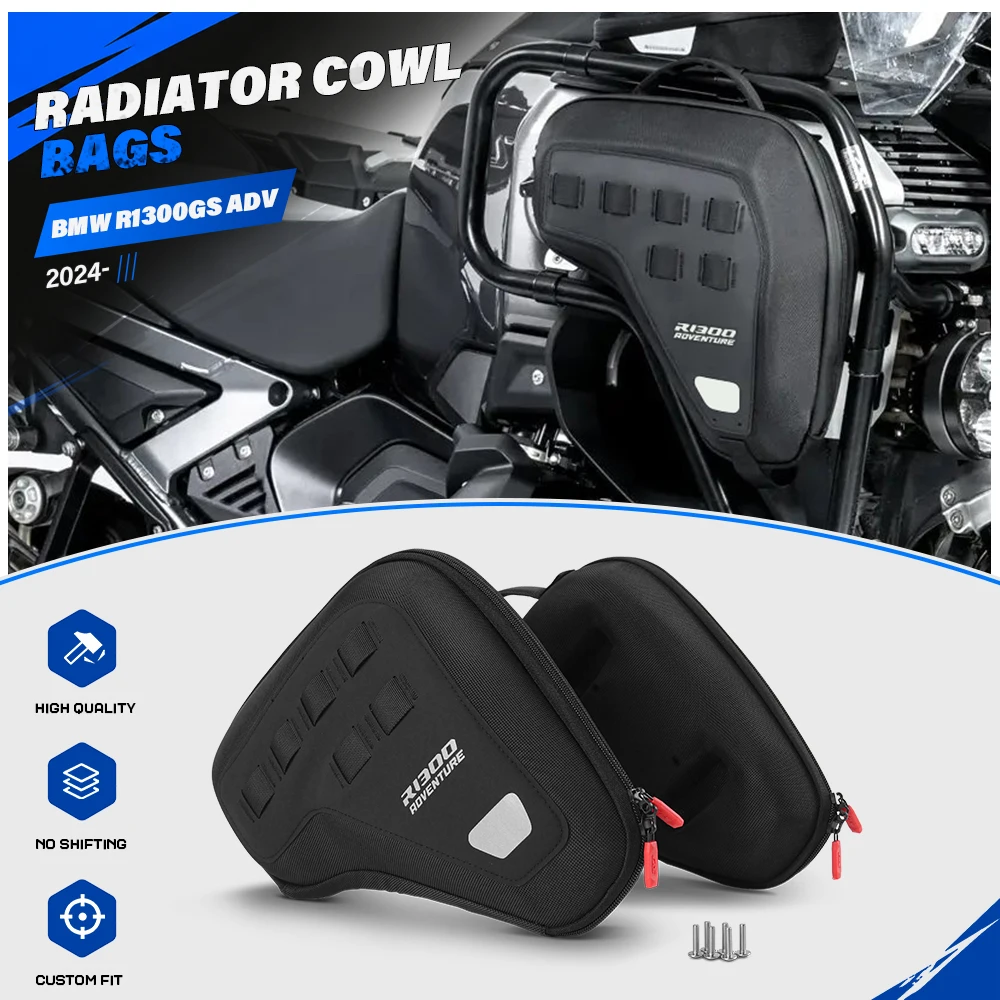 For R1300GS ADV R 1300 GS Adventure 2024 2025 2026 Motorcycle Tank Side Case Radiator Cowl Bag Fairing Tool Bag Waterproof Bags