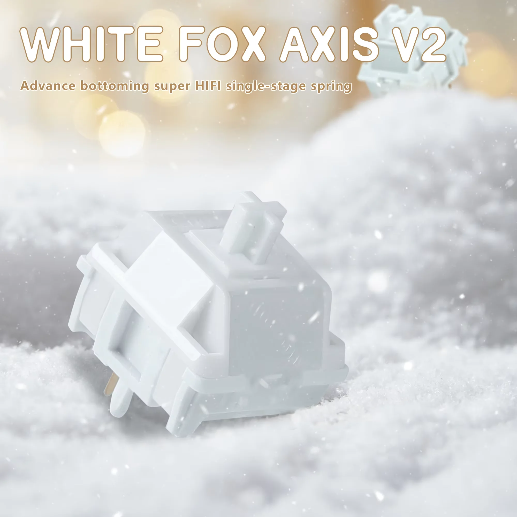 

Chosfox HMX White Fox Linear Switch V2 Mechanical Keyboard Linear Switch HiFi Sound RGB SMD Gaming Hot Swap Switch for AULA F75