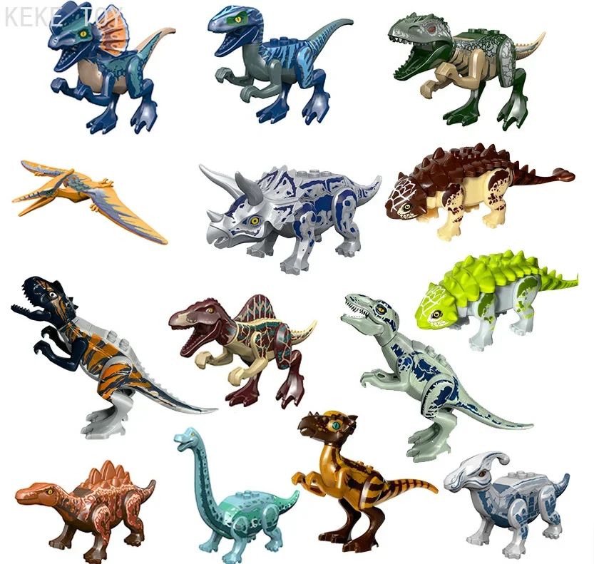 Jurassic Dinosaur Building Blocks Toys Park Compatible Major Brand Gifts Simulation Animal Rex Raptor Ankylosaur Boys Gifts