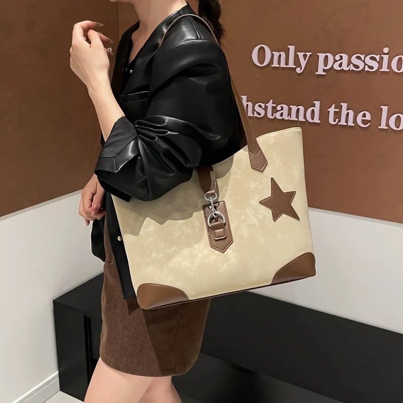 

Сумка-тоут в стиле пэчворк с цветными блоками 2025 года — женская повседневная ручная сумка на плечо для подмышек в японском стиле