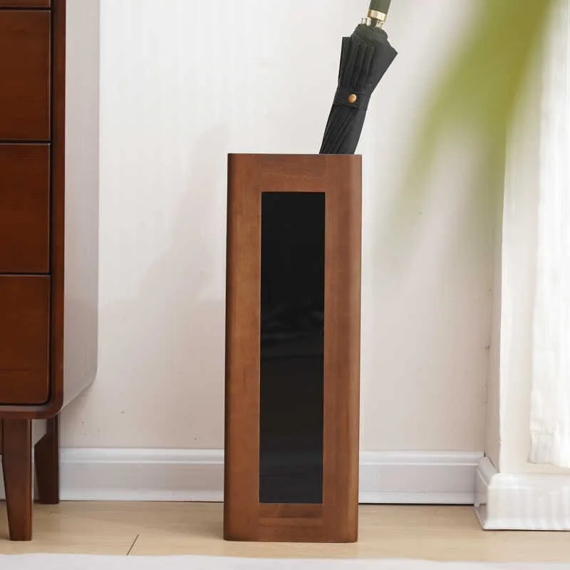 

Umbrella storage rack Home door umbrella bucket Commercial hotel large-capacity umbrella rack Chinese solid wood