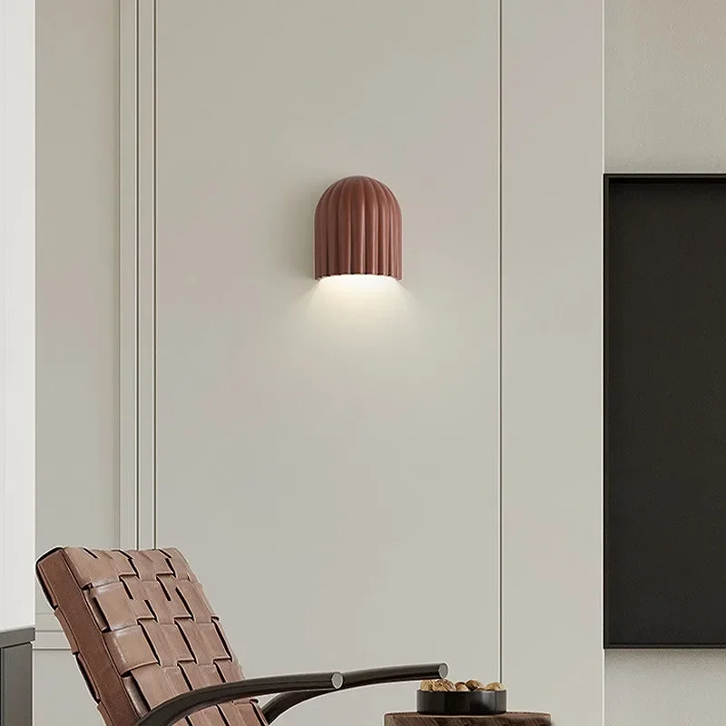 SANDYHA French Minimalist Wall Lamps Modern Cream Style Bedside Light LED Lighting Fixture For Bedroom Study Entrance Home Decor