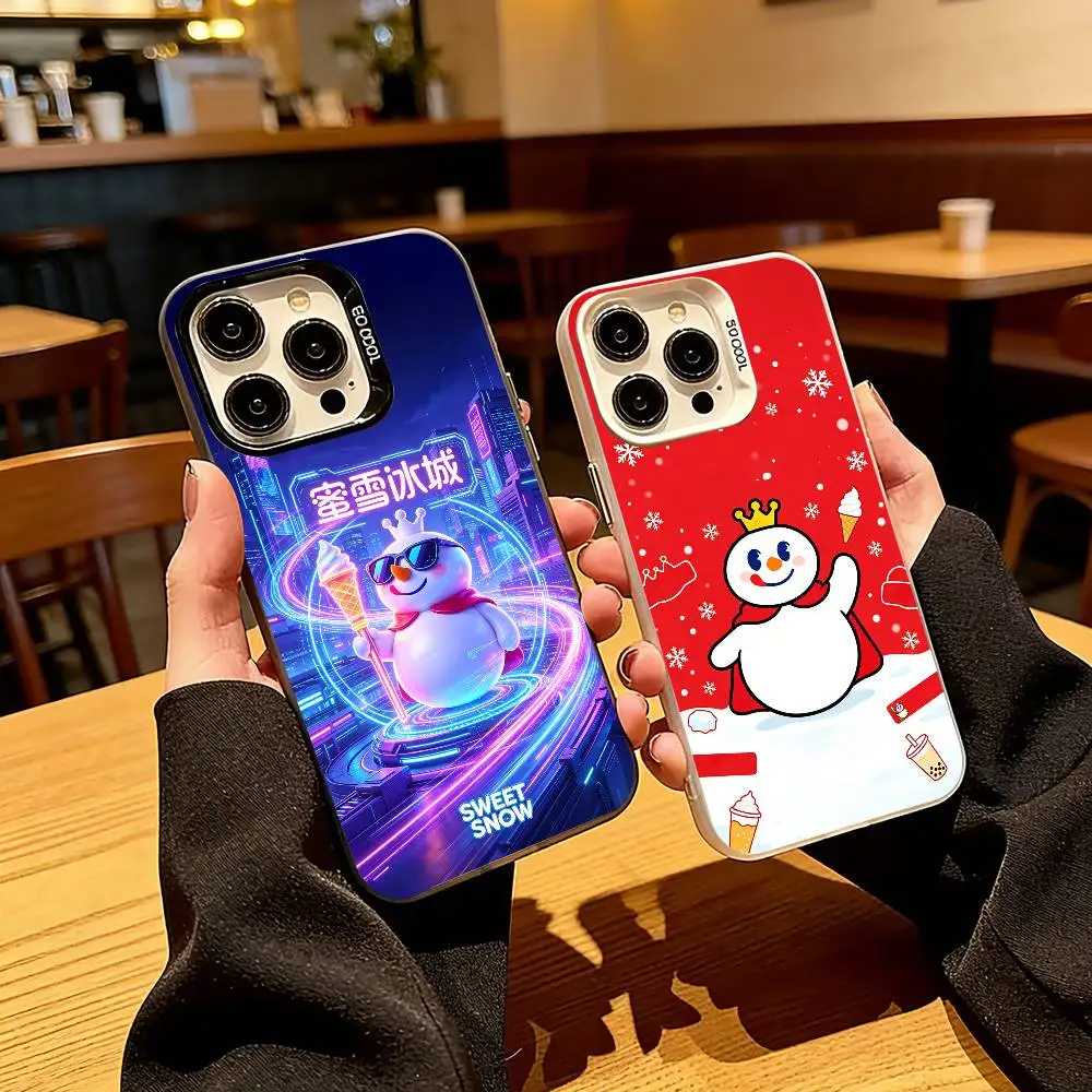 

M-Mixue I-Ice C-Cream Phone Case For iPhone 17,16,15,14,13,12,11 Plus,Pro Max,XS,Colorful Silver Phone case Funda Cover