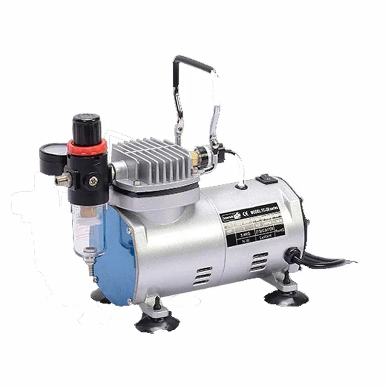 

New TC-208 Mini Air Compressor 220V Ultra Quiet Oil-free Vacuum Pump Fully Enclosed Jet Pump Air Compressor Tool