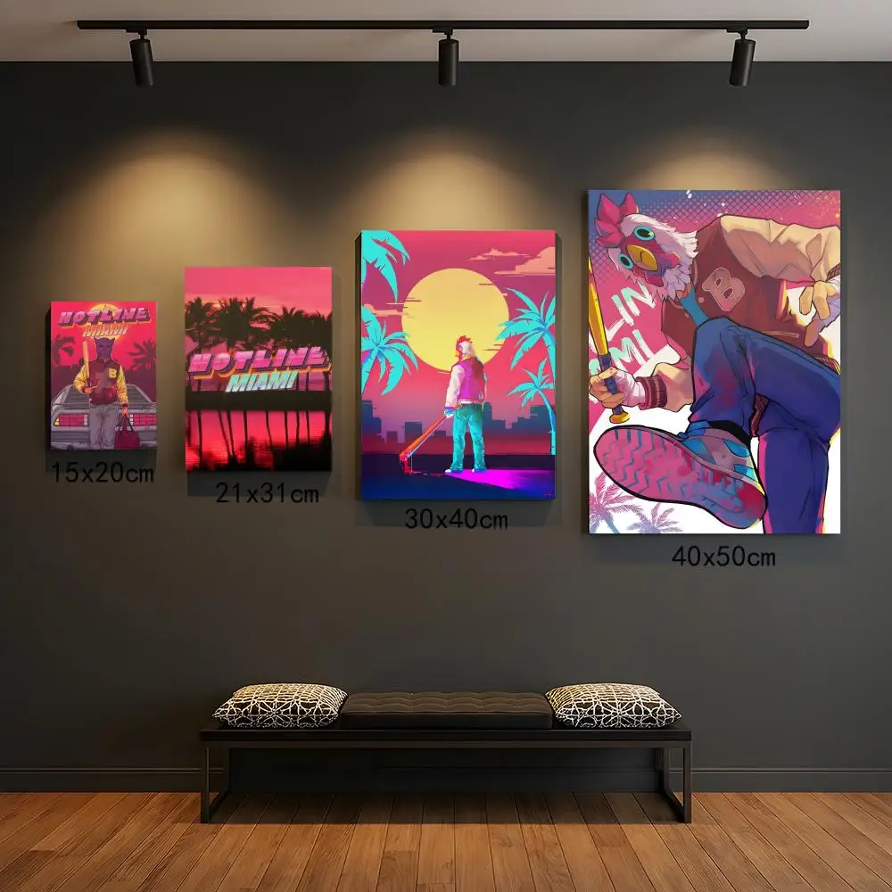 Hotline Miami Poster Premium HD Self-Adhesive Wall Decor – Peel & Stick, Residue-Free
