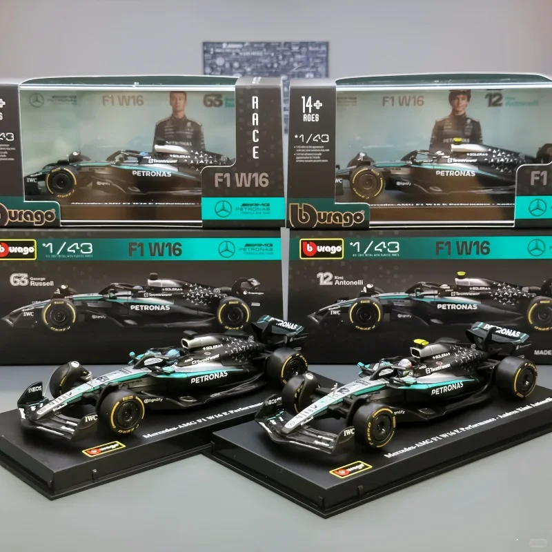 

Bburago 2025 F1 Series 1:43 2025 F1 Sf-25 Leclerc Rb21 Verstappen Mcl39 W16 Миниатюрная модель из сплава на заказ, подарки на день рождения, игрушки