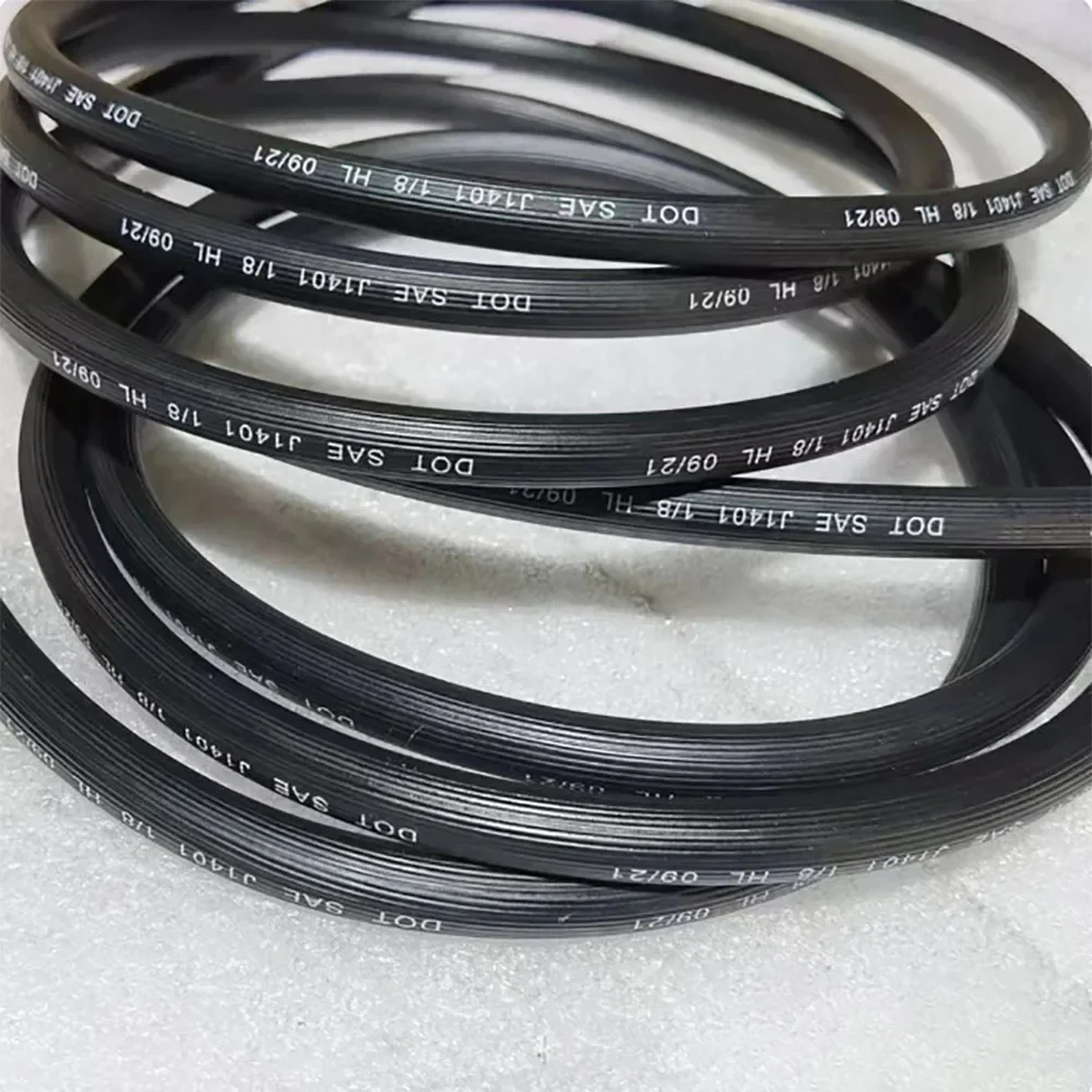 1M DOT Hydraulic Brake Hose High Pressure Auto Brake Pipe Hydraulic Rubber Hose Reinforced Conditioning Flexible Oil Line