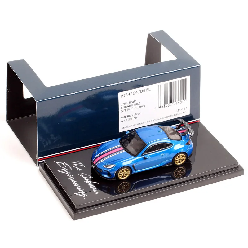 Escala 1/64 Subaru WRX EJ20 edición Final BRZ STl rendimiento modelo de coche deportivo Diecasts y vehículos de juguete Hobby Japón HJ64 motor