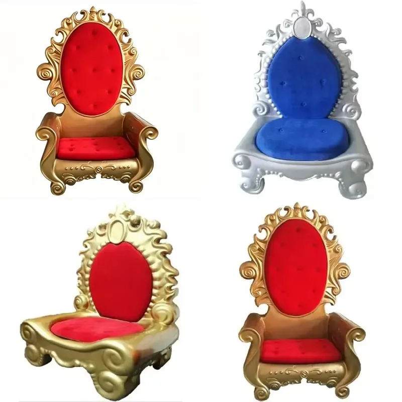 Hot-selling custom fiberglass 6ft 7ft Christmas Throne for Christmas decorations, luxury seating