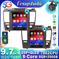 For Nissan Tiida Versa 2004 - 2013 Tesla Style 9.7 Inch Android 14 Car Android auto Wireless Carplay Radio GPS NO 2DIN 7862CPU