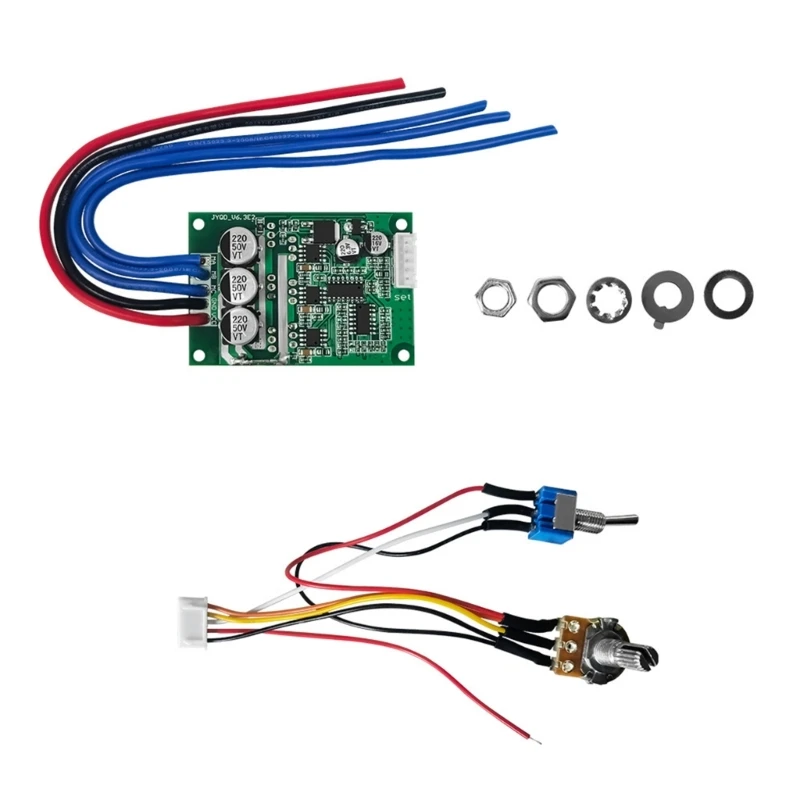 Placa de accionamiento de alta potencia, controlador de Motor sin escobillas, sin Hall, con cable y regulación de velocidad, DC 12V-36V, 500W