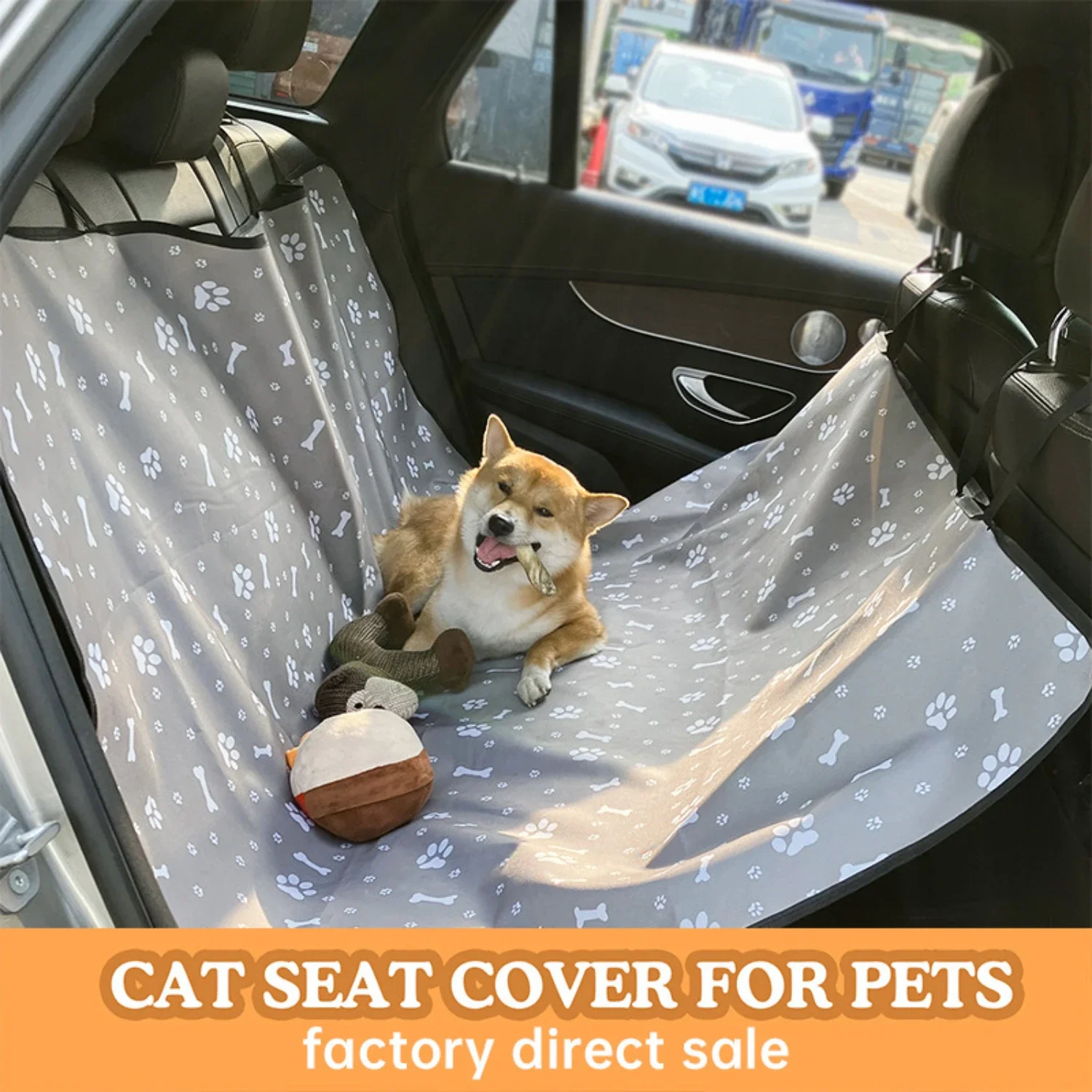 

Водонепроницаемый тканевый чехол на автомобильное сиденье для домашних животных — 1 шт., встроенный защитный коврик для заднего сиденья и багажника, устойчивый к грязи и мочи, Univers