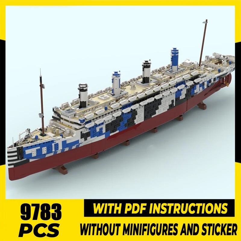 Moc Building Bricks RMS Battleship Model Technology Modular Military Model Block Gifts Christmas Toys DIY Set Assembly
