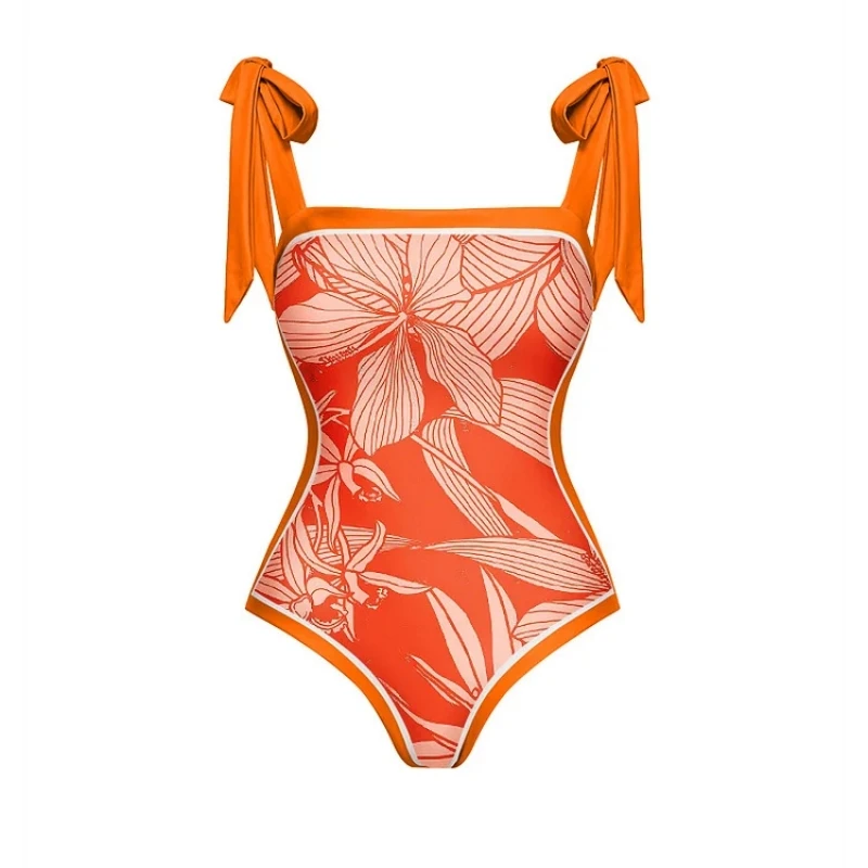 2024 High Quality Double-sided Printed Push Up Women Bikini Set Printed Strappy Bandage Swimwear Brazilian Biquini Bathing Suit