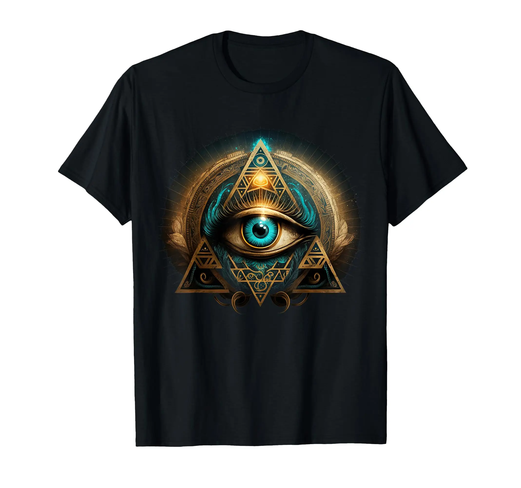 

Teal Tan Colored All Seeing Eye Third Eye T-Shirt