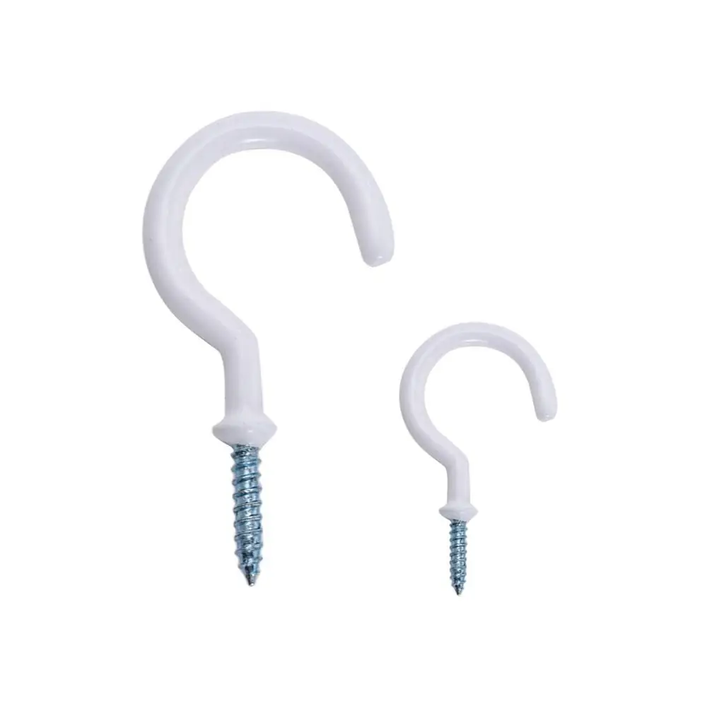 White Black Holder Screw-In Shouldered Ceiling Hooks Wall Mounted Mug Hanger Cup Hooks