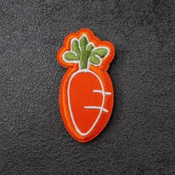 Carrot (Size:3.0X5.5cm) DIY Cloth Badge Embroidered Applique Sewing Patch Clothes Stickers Garment Apparel Accessories
