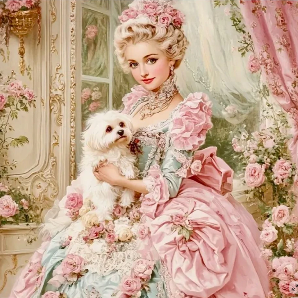 

New 2026 5D Diamond Painting Women's Embroidery Dog Hug Square Round Mosaic Rhinestone Home Decoration Picture