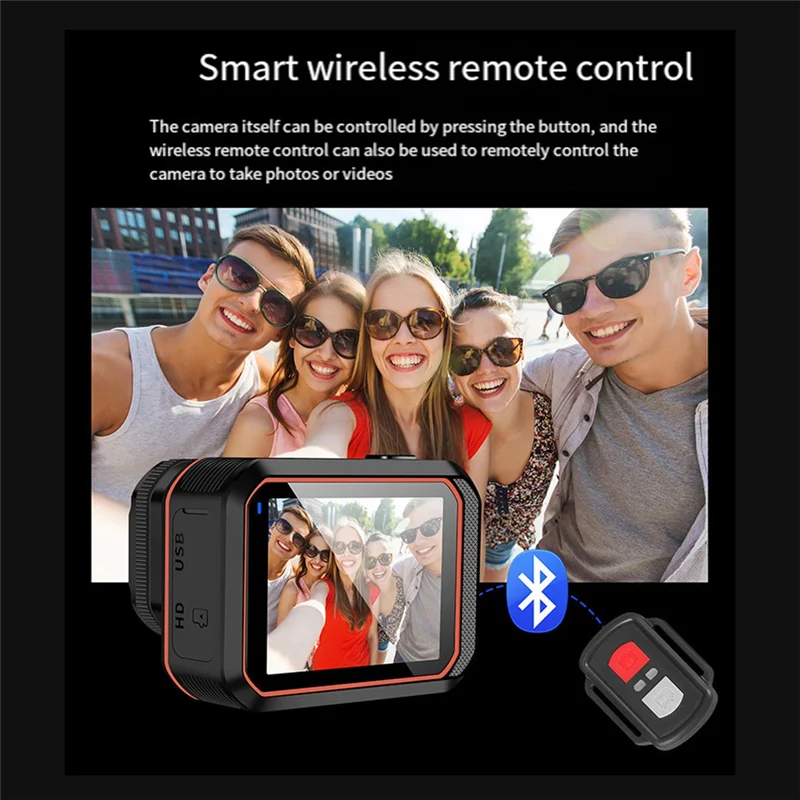 

APPLIA-4K Action Camera 60FPS With Remote Control Screen Waterproof Sport Camera Drive Recorder Sports Camera DV Action Cam